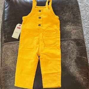 Levi's Kids Bright Mustard Corduroy Overalls